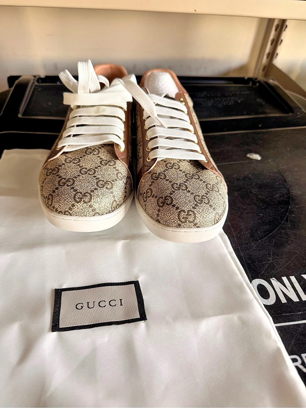 Gucci Ace GG Supreme Sneaker Brown & Green EU 45 (reps)*